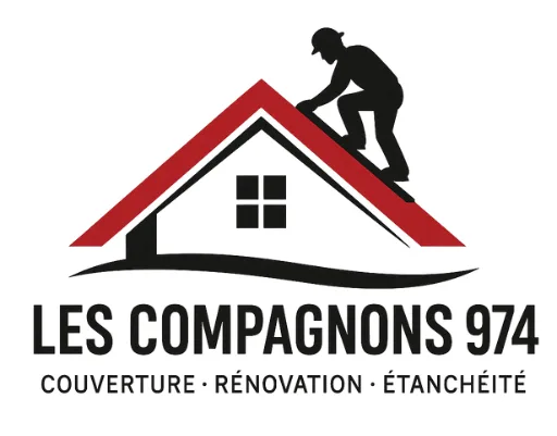 Logo Blanc Les Compagnons 974 (Artisan Couvreur à La Réunion)